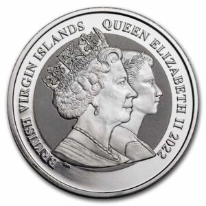 Pobjoy Mint Stříbrná mince Královna Alžběta II (Queens Elizabeth II) 1 Oz 2022 BVI