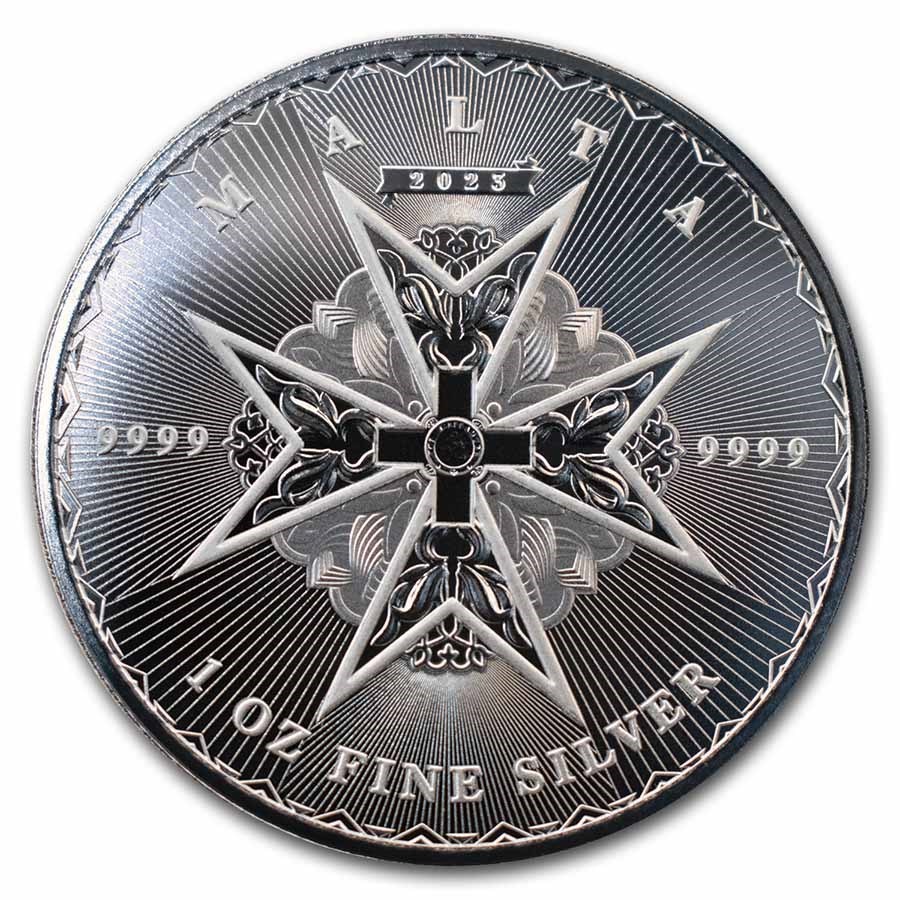 Pressburg Mint Stříbrná mince Maltézský kříž €5 2023 Malta