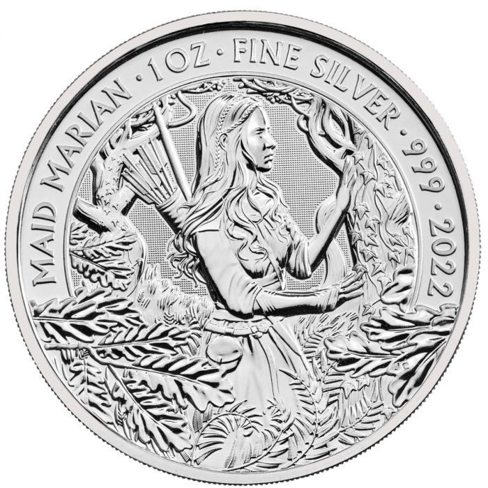 Royal Mint Stříbrná mince Myths and Legends - Maid Marian 1 Oz 2022 Velká Británie