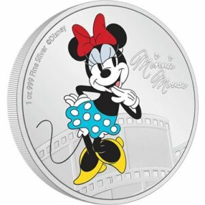 New Zealand Mint Stříbrná mince Minnie Maus 1 Oz 2 $ Niue 2023