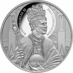 New Zealand Mint Stříbrná mince Korunovace krále Karla III. - Portrét 1 Oz 1 NZD 2023