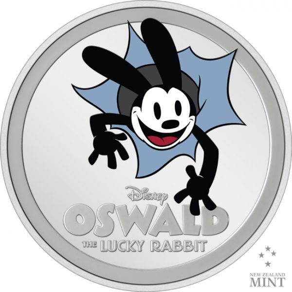 New Zealand Mint Stříbrná mince Oswald legrační králik 1 Oz 2023 Niue colorized