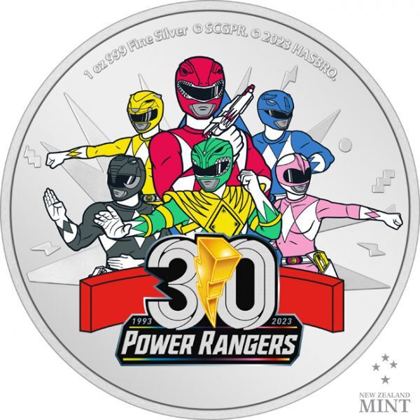 New Zealand Mint Stříbrná mince Power Rangers 1 Oz 2023 Niue