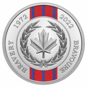 Royal Canadian Mint Stříbrná mince Medaile 50 let za statečnost - stříbrná / barevná 2022 Kanada