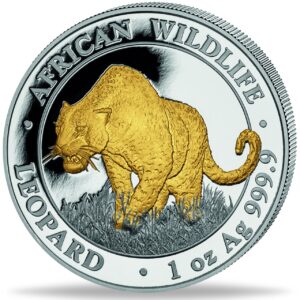 Bavarian Mint Stříbrná mince Leopard African Wildlife 1 Oz 2023 Somálská republika