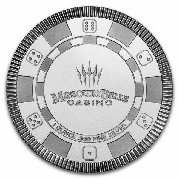 Private Mint Stříbrná mince žeton kasina Ozark Missouri Belle Casino