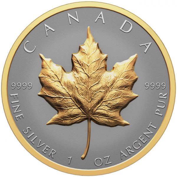 Royal Canadian Mint Ultra vysoký reliéf stříbrný javorový list 31.39g