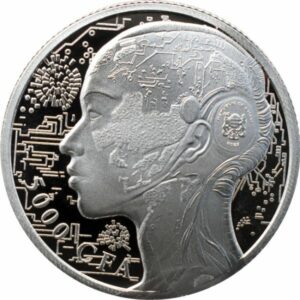 Bratislavská mincovna Stříbrná mince Umělá inteligence 1 Oz Čad 2023