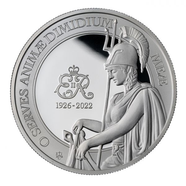 East India Company Stříbrná mince Na památku královny Alžběty II 1 Oz Svatá Helena 2023