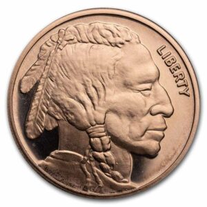 9Fine Mint Měděná mince Bauffalo (Bison) 1 Oz