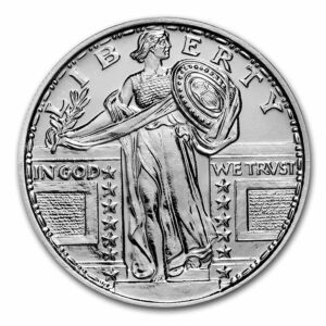 9Fine Mint Stříbrná mince Standing Liberty 1 Oz USA