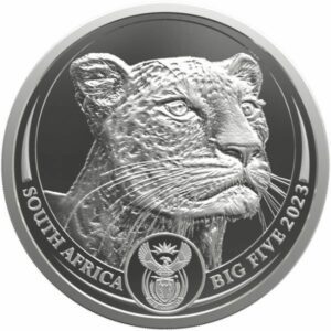 Jihoafrická mincovna Stříbrná mince Big Five II - Leopard 1 Oz 2023 Jižní Afrika