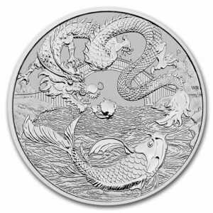 Perth Mint Stříbrná mince Myths & Legends: 1 oz Silver Dragon & Koi BU 2023