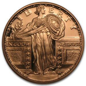 Private Mint Měděná mince Stálá svoboda ( Standing Liberty ) 1 Oz