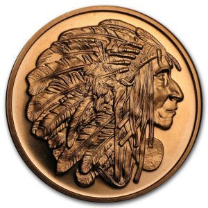 Silver Shield Mince -1 oz Měděná - šéf medailonu