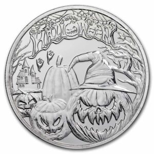 9Fine Mint Stříbrná mince Halloween 12 Oz