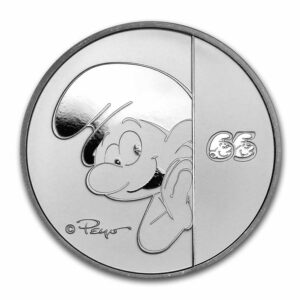 9Fine Mint Stříbrná mince Šmoulové 65. výročí 1 Oz 2023 Niue BU