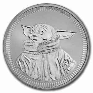 9Fine Mint Stříbrná mince Star Wars: Grogu "Baby Yoda" BU 1 Oz 2023 Niue $ 2