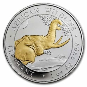 Bavarian Mint Stříbrný slon (pozlacený) 2023 Somálsko 1 oz BU
