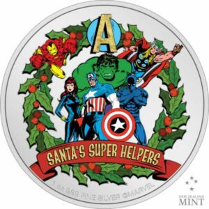 New Zealand Mint Stříbrná mince Vánoční pozdravy Marvel 1 Oz 2023 Niue