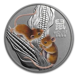 Perth Mint 2020 Australia 1 oz Stříbro Rok MYŠ Mouse  (Series III