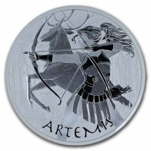 Perth Mint 2023 Tuvalu 1 oz Stříbrní bohové Olympu BU (Artemis)