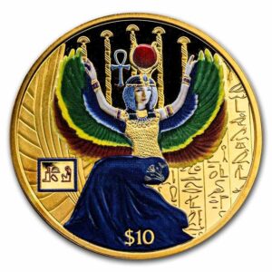Pobjoy Mint 2023 Sierra Leone 1 oz stříbrní pozlacení egyptský bohové