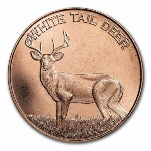 Private Mint Měděná mince White Tail Deer 1 Oz USA