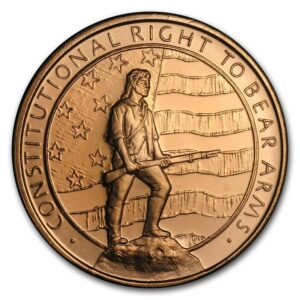 Private Mint Mšdšná mince druhý dodatek (právo nést zbraně) 1 Oz (Right to Bear Arms)