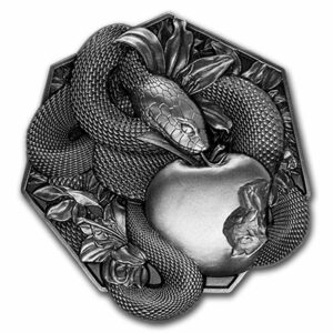 Private Mint Silver Original Sin Serpent Stohovatelné 2 Oz Jižní Korea