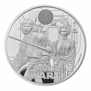 Royal Mint Stříbrná mince Luke Skywalker a princezna Leia 1 Oz 2023 Velká Británie