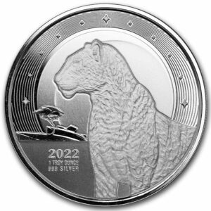 Scottsdale Mint Stříbrná mince African Leopard 1 Oz 2022 Ghanská republika BU