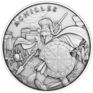 9Fine Mint ACHILLES Legendární vojevůdci 1 Oz Stříbrná mince