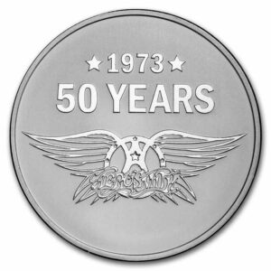 9Fine Mint Aerosmith 50. výročí BU 2023 Niue 1 oz Silver $ 2