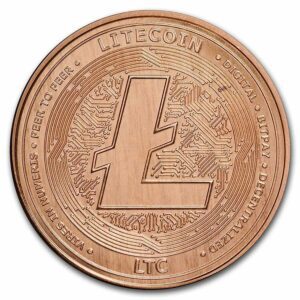 9Fine Mint měděná mince - Litecoin 1 Oz