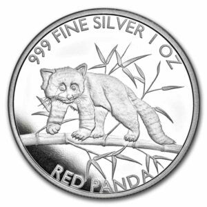 9Fine Mint Red Panda BU 2023 Čadská republika 1 oz