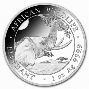 Bavarian Mint Elephant BU Slon 2023 Somálsko 1 oz