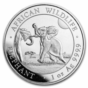 Bavarian Mint Elephant BU Slon 2024 Somálsko 1 oz African Wildlife
