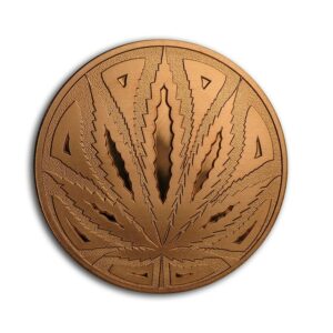 Osborne Mint Měděná mince - Cannabis (Velký list) 1 Oz