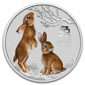 Perth Mint Lunar Rabbit BU (Colorized