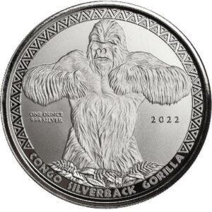 Scottsdale Mint SILVERBACK GORILLA 2022 1 OZ Stříbrná mince