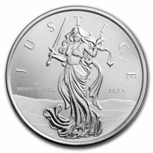 Scottsdale Mint Stříbrná mince Lady Justice 1 Oz Gibraltar  2023 BU