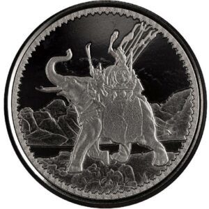 Scottsdale Mint Váleční slon 1 Oz Stříbrná mince