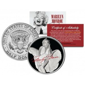 Merrick Mint Marilyn Monroe „Všechno nejlepší k narozeninám“ JFK Kennedyho americký zbarvený mince - oficiální licence
