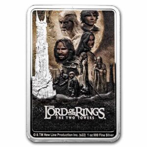 New Zealand Mint Lord of the Rings The Two Towers Movie Poster Dvě věže 1 Oz 2022 Niue