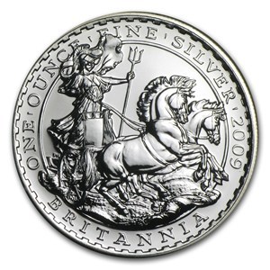 Royal Mint Mince-2009 Velká Británie 1 oz Silver Britannia BU