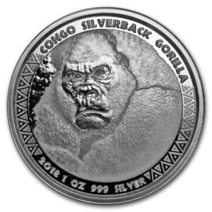 Scottsdale Mint Silverback Gorilla 2018 Congo 1 Oz
