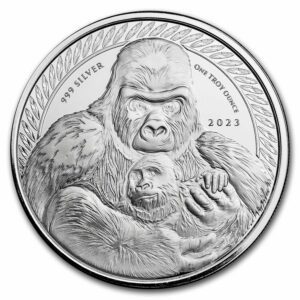 Scottsdale Mint Silverback Gorilla 2023 Congo 1 Oz BU