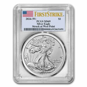 UNITED STATES MINT American Silver Eagle MS-69 PCGS (FirstStrike®) 2024-(W)